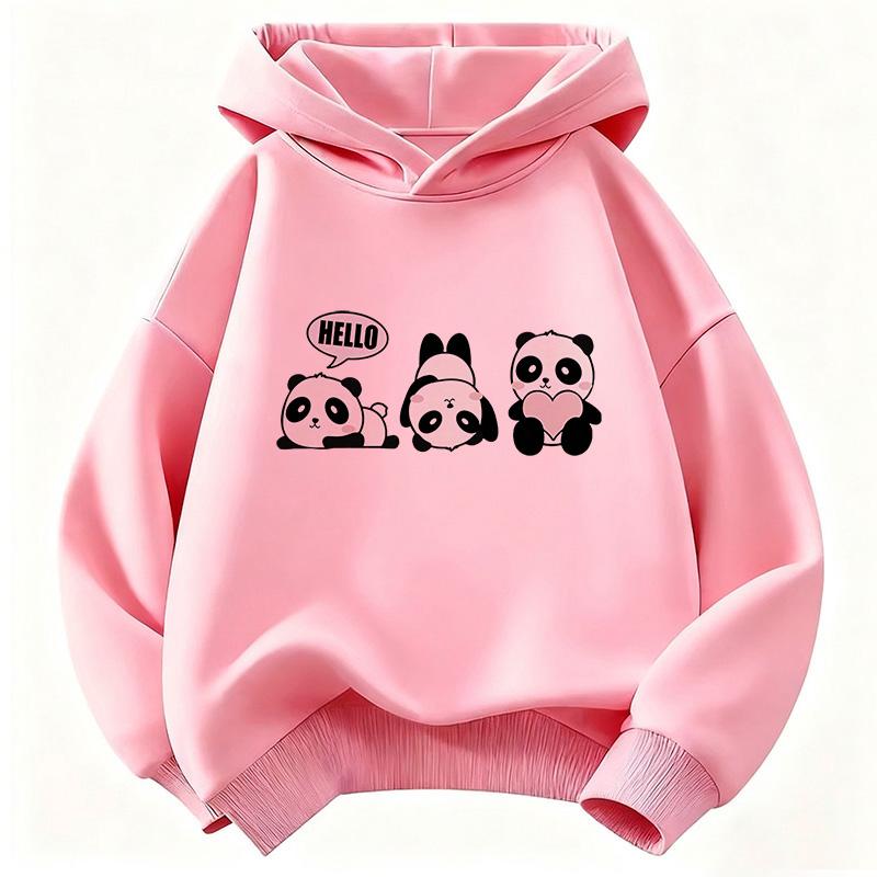 Adorabile Felpa con Cappuccio Divertente Panda per Bambini Felpa con Cappuccio per Ragazzi Ragazze Felpe Casual Abbigliamento