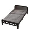 Portable Folding Iron Bed for Outdoor and Dormitory Use