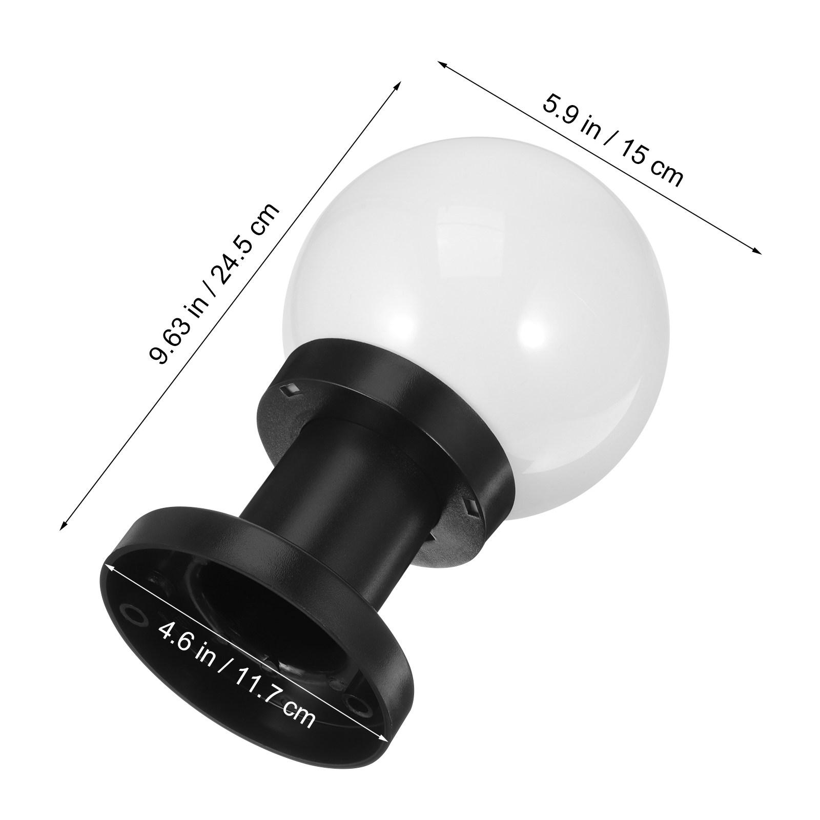 

15Cm White Acrylic Lamp Globe Outdoor Post Light Shade for Garden Pathway Fence Deck Patio Exterior Column Lamp Lighting Decor белый