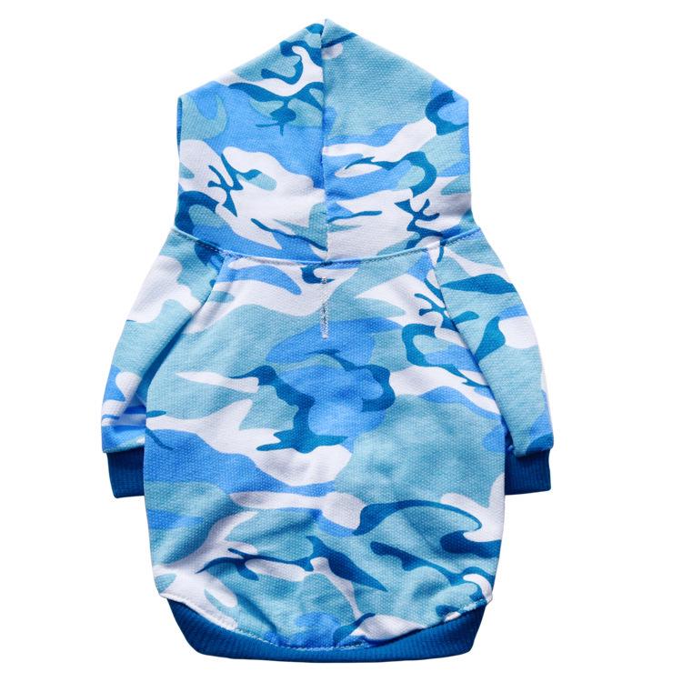 Camouflage Cotton Hooded Raglan Sweatshirt for Dogs & Cats - Small to Large, Spring & Autumn