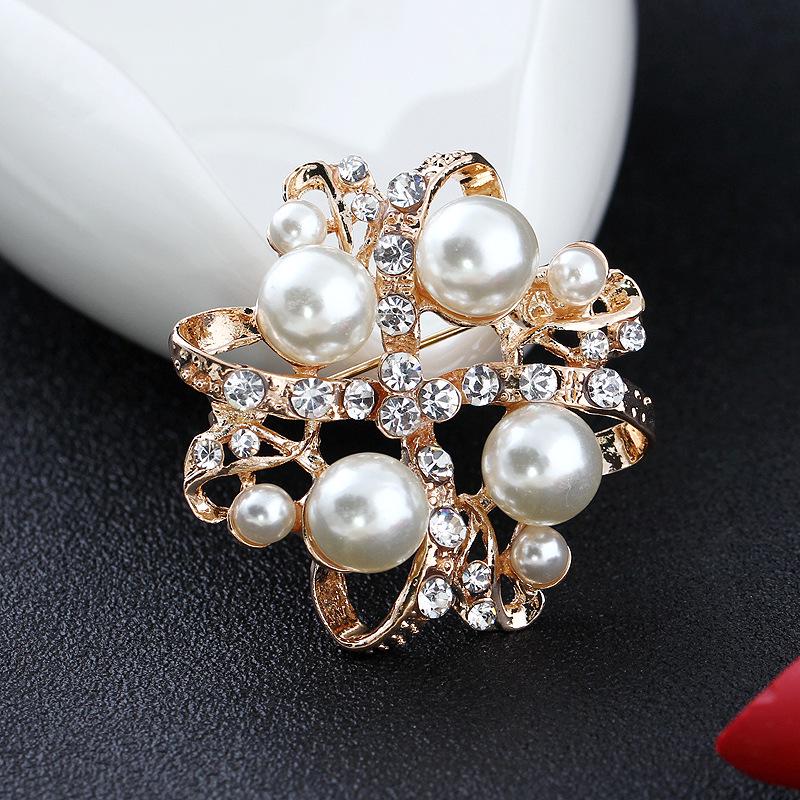 Модная Простая Брошь-Жемчужина Популярная Женская Булавка Этнический Стиль Изысканная Гипоаллергенная Роскошная Эмаль Стойкий Цвет Подарок