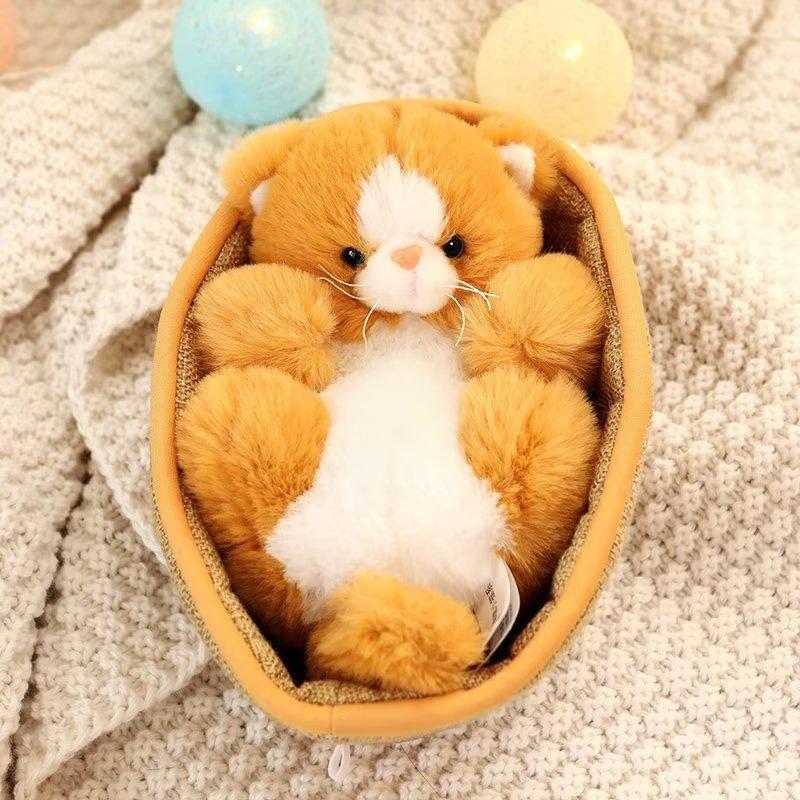 

Plush Toy Cat Doll Fashion Cute Childrens Comfort Cuddle Cat Arrangement Style коричневий