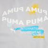Puma Letter Logo Print Loose Round Neck Short Sleeve T-Shirt Unisex Tops Grey 536087-19