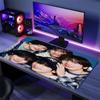 TXT Art Mouse Pad, Large Gaming Desk Mat, Non-slip XXL Mousepad for Laptop & Tablet, Mini PC Playmat with Stitched Edges