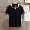 Men's Retro Style Light Knit Polo Shirt - Summer Lapel, Short Sleeves