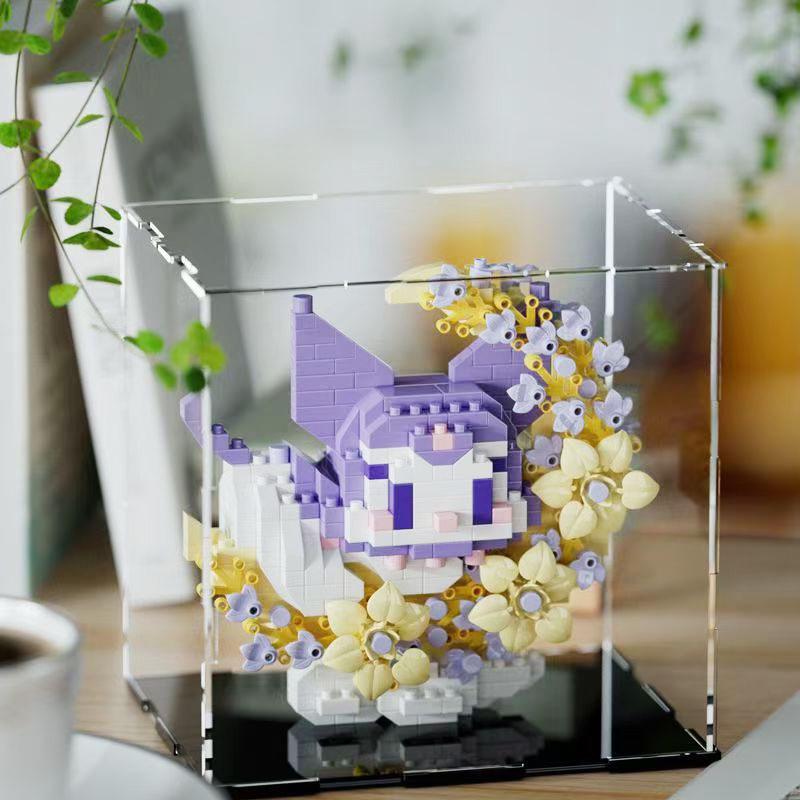 Compatible Leji Building Blocks: Pompompurin, Kuku Mi Flower Moon Cartoon Doll Ornaments