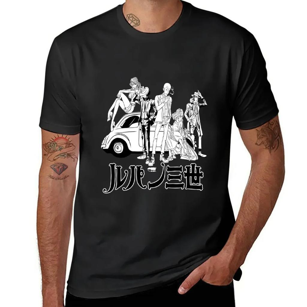 T-Shirt LUPIN abbigliamento vintage asciugatura rapida t-shirt bianche da uomo