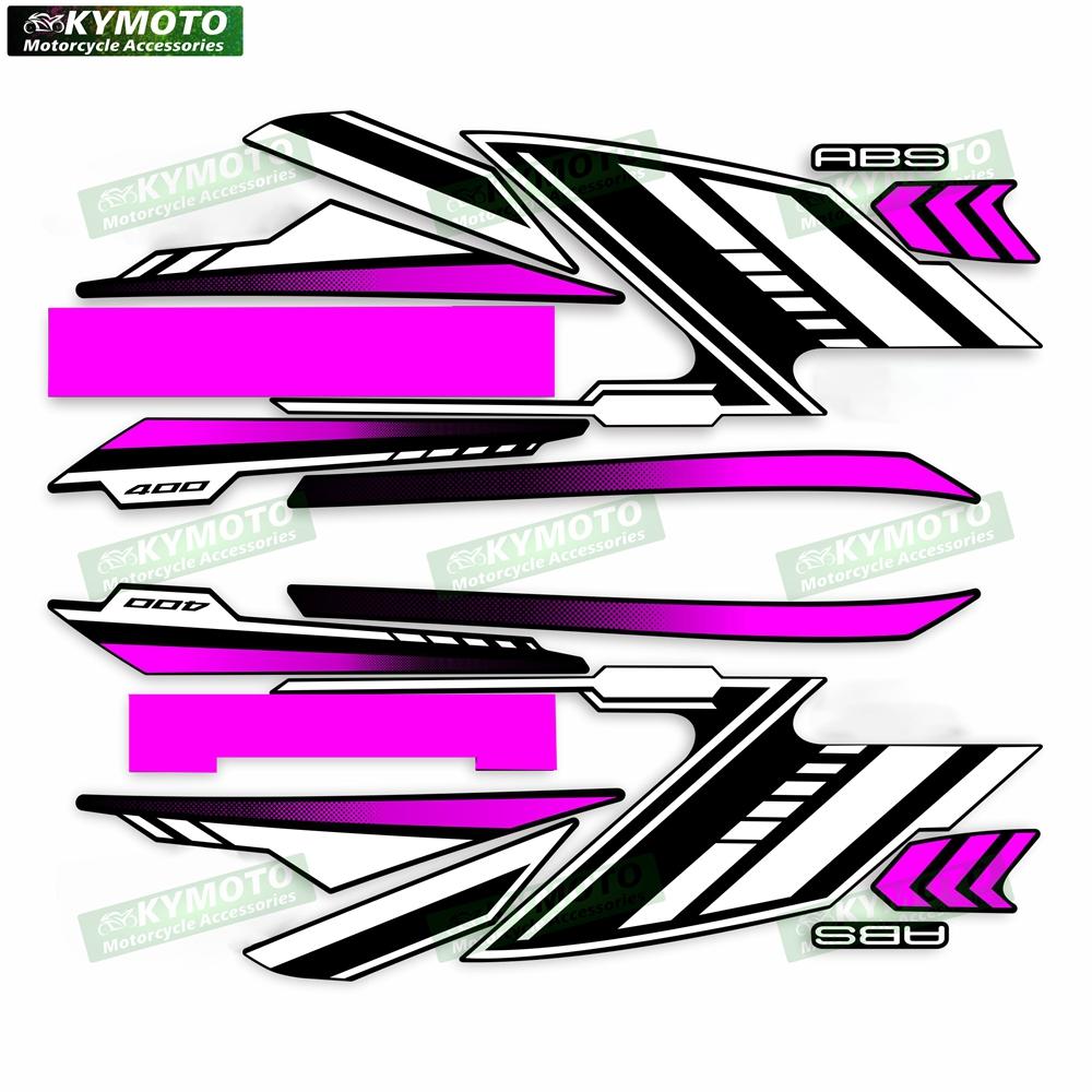 For Ninja400 Ninja 400 EX400 EX 400 Motorcycle Accessories Body Stickers Decorative Fairing Full Car Kit Reflective Decals
