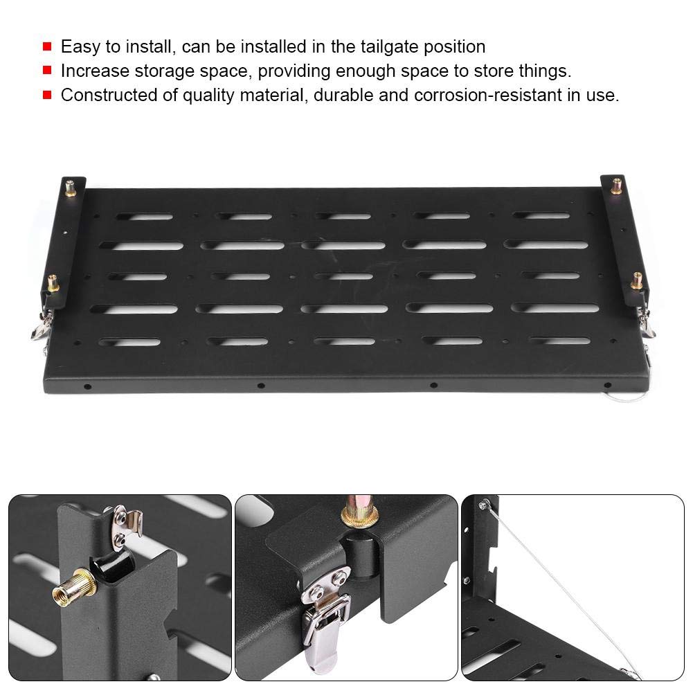 Folding Tailgate Table Trunk Cargo Shelf Storage Bracket for Jeep Wrangler JK 2007-2017