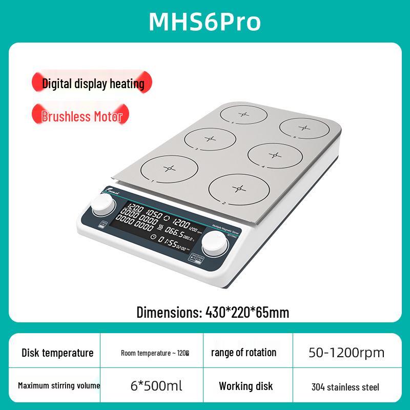 Laboratory Multi-Position Digital Magnetic Stirrer with Heating & Constant Temperature Control