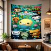 Custom Name Octonauts Tapestry Wall Hanging for Bedroom, Living Room & Dorm Decor, Modern Home Wall Art