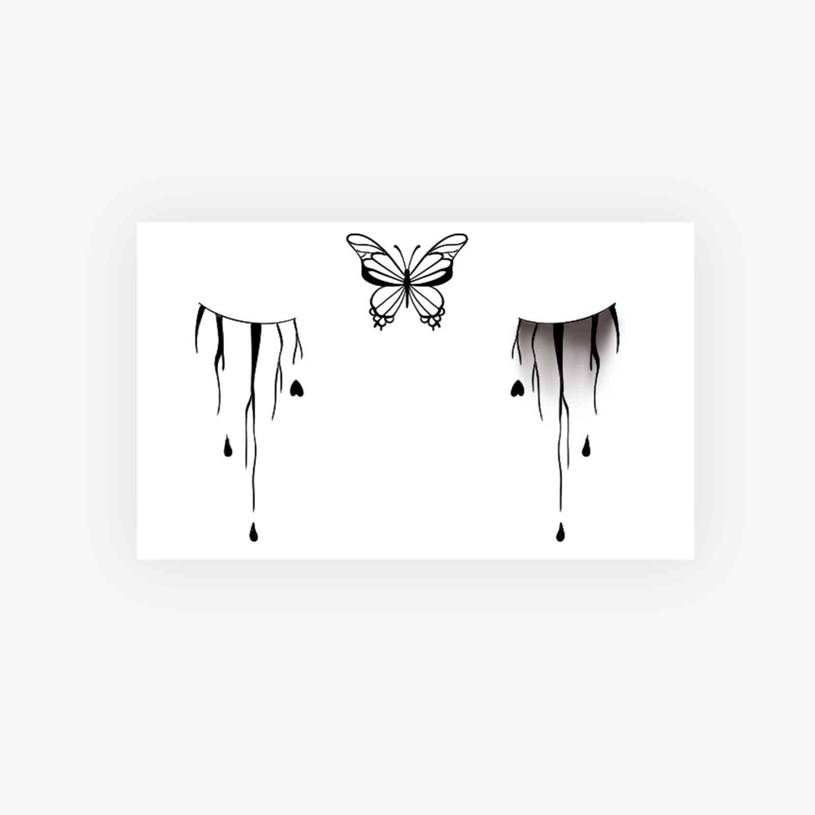 

Personalized wind dark American cute little ghost makeup arm tattoo sticker 9*15