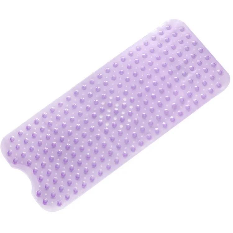 40x100cm Anti-Slip Bathtub Mat with Suckers Soft Non-Skid Shower Mat for Kids Elderly Massage Bathroom Rug Waterproof Floor Pad