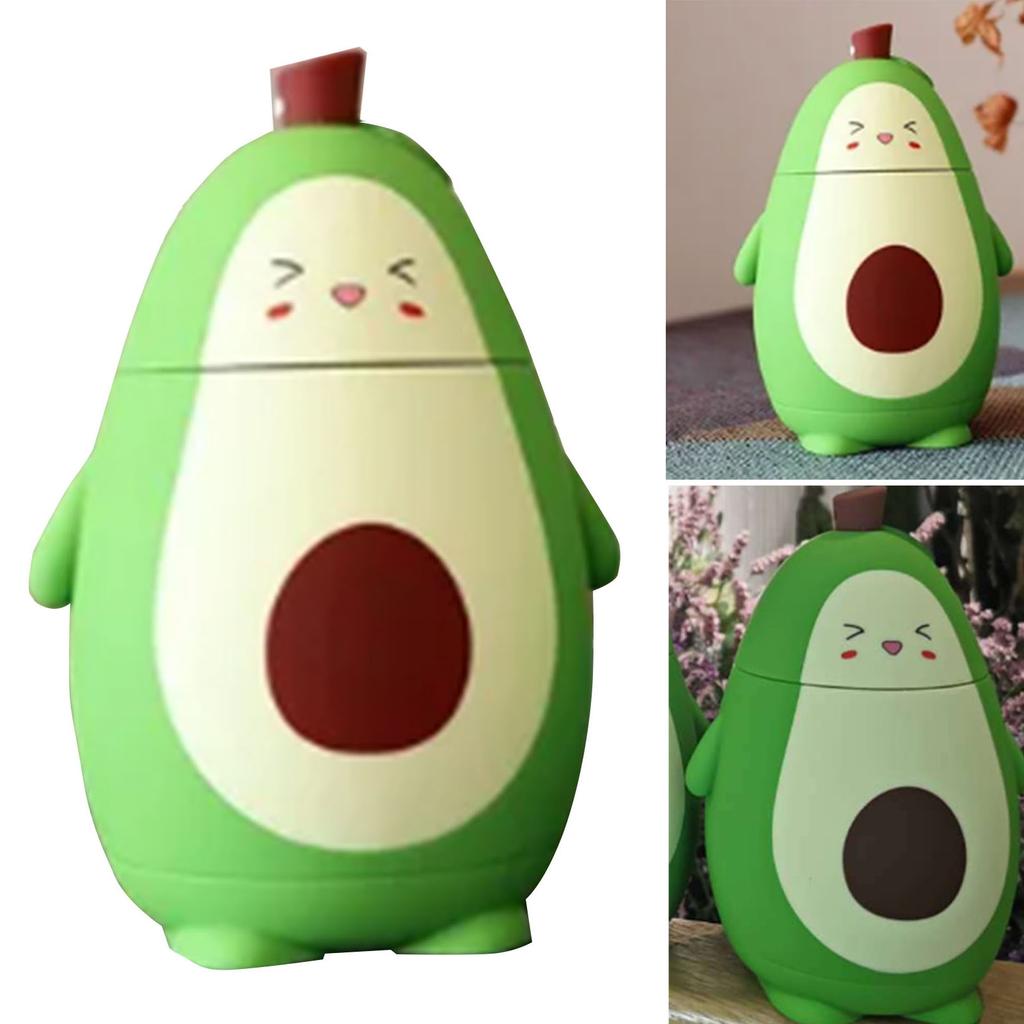 Cartoon Avocado Glass Bottle Double Layer Water Cup Portable Cute Drinking Cup Student Gifts with