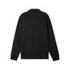 Skechers Sport Lifestyle Series Solid Color Contrast Knit Loose Half-Zip Pullover Sweatshirt Unisex Sweatshirt Carbon-Black L324U078-0018