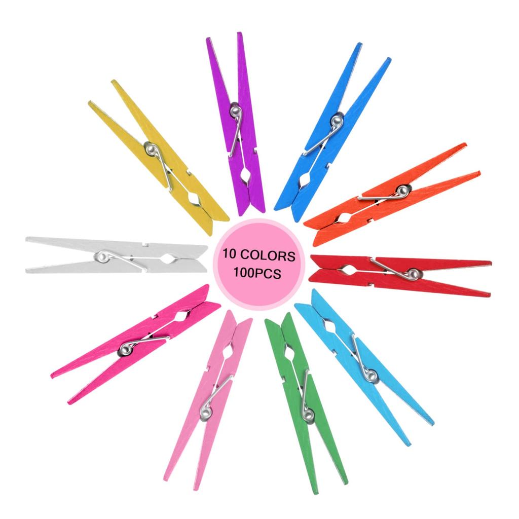 NUOLUX Niedliche Holz 100 Wäscheklammern für Mini Feste Holzfoto Holzwäscheklammern Wäscheklammern, Stücke, Basteln, Multi, Wäscheklammern, Holz,