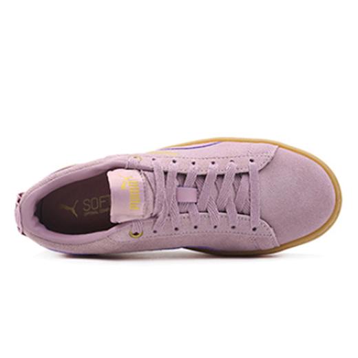 Puma Smash Platform Frill Sneaker Low Damen Lila Braun Womens 366928-05