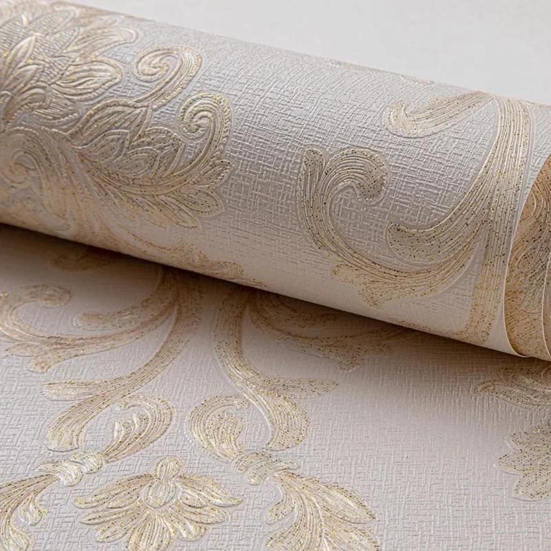 

3D обои Европейский стиль рельеф спальня гостиная салон красоты водонепроницаемые обои, обои легкая роскошь 53cmx3m