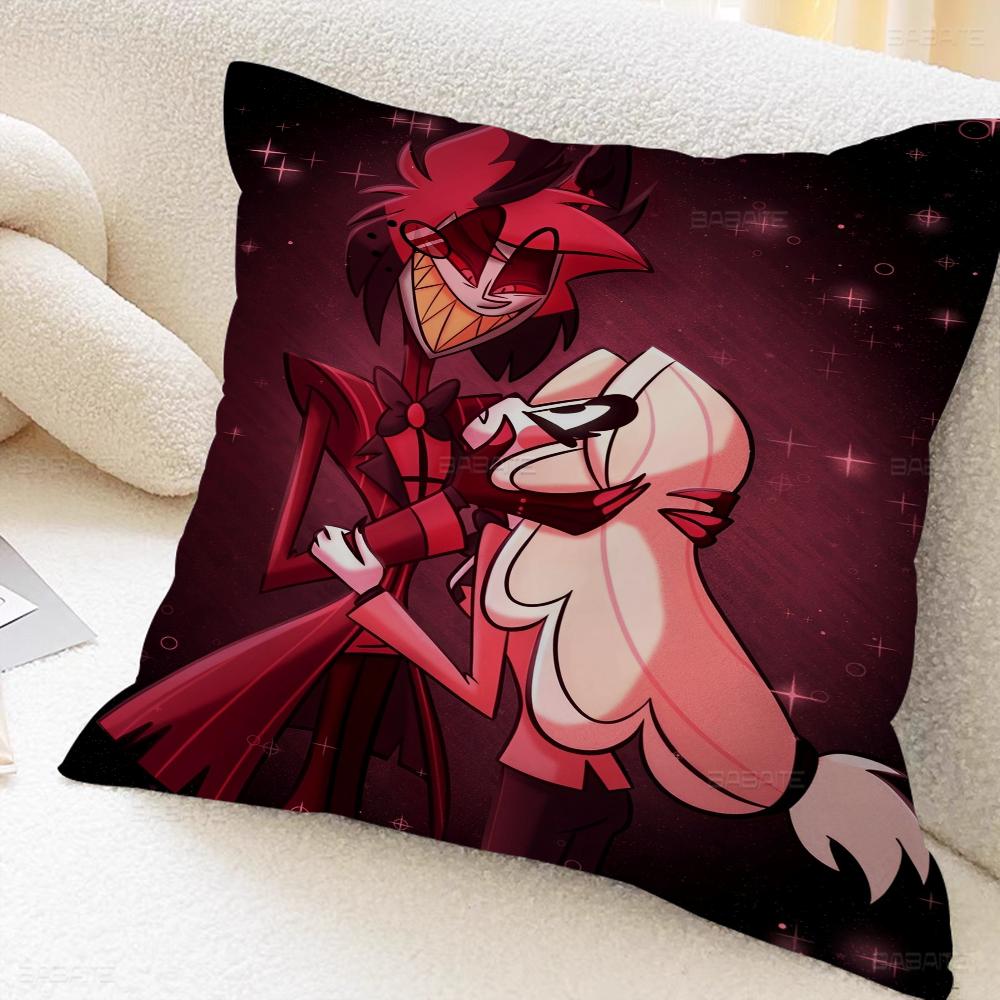 H-Hazbin Cartoon Hotel Pillow Cover For Bedroom Room And Living Room Sofa Decorative Cushion Cover