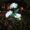 Solar Powered Garden Lamps 3-Head Hydrangea Flower Light with Colorful LEDs Waterproof Outdoor Stake Lights Lamp for Yard Patio Walkway Energy-Saving
