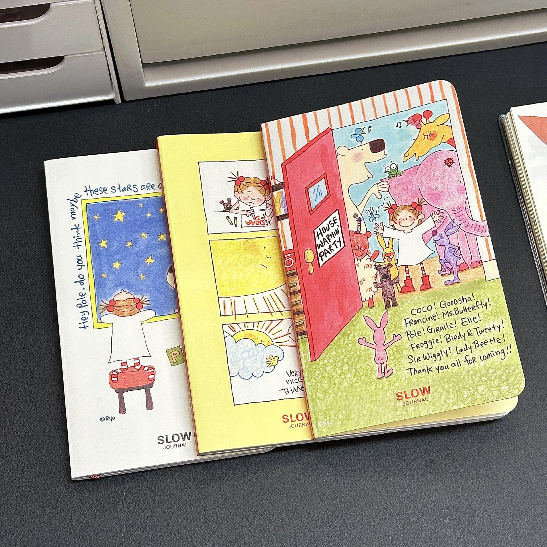 Милый японский портативный блокнот в стиле Xiaohongshu, без записей