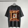 ROSALIA LUX Merch Gewaschenes T-Shirt für Unisex Damen Streetwear Hip Hop T-Shirts Sommer T-Shirt Kurzarm