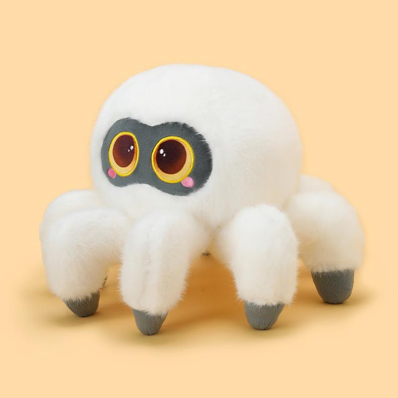 Halloween Big Eyes Spider Plush Toy Stuffed Black Itsy Bitsy Spiders Plushie Trick Dolls for Boy Birthday Gift