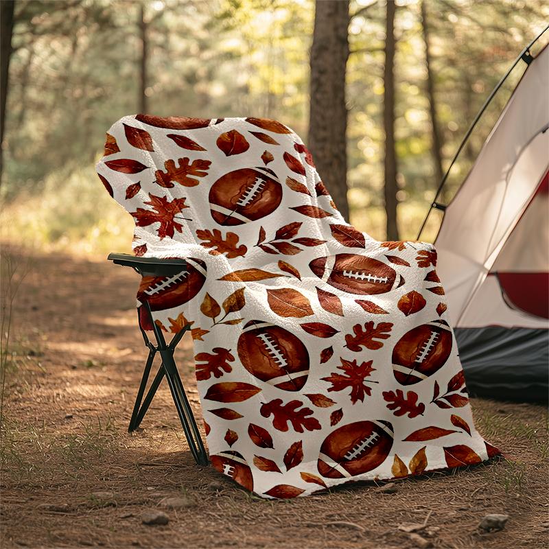 American Football Theme Printed Blanket - Perfect for Couch, Bed, Travel & Outdoor Use | Machine Washable, Cozy & Durable.