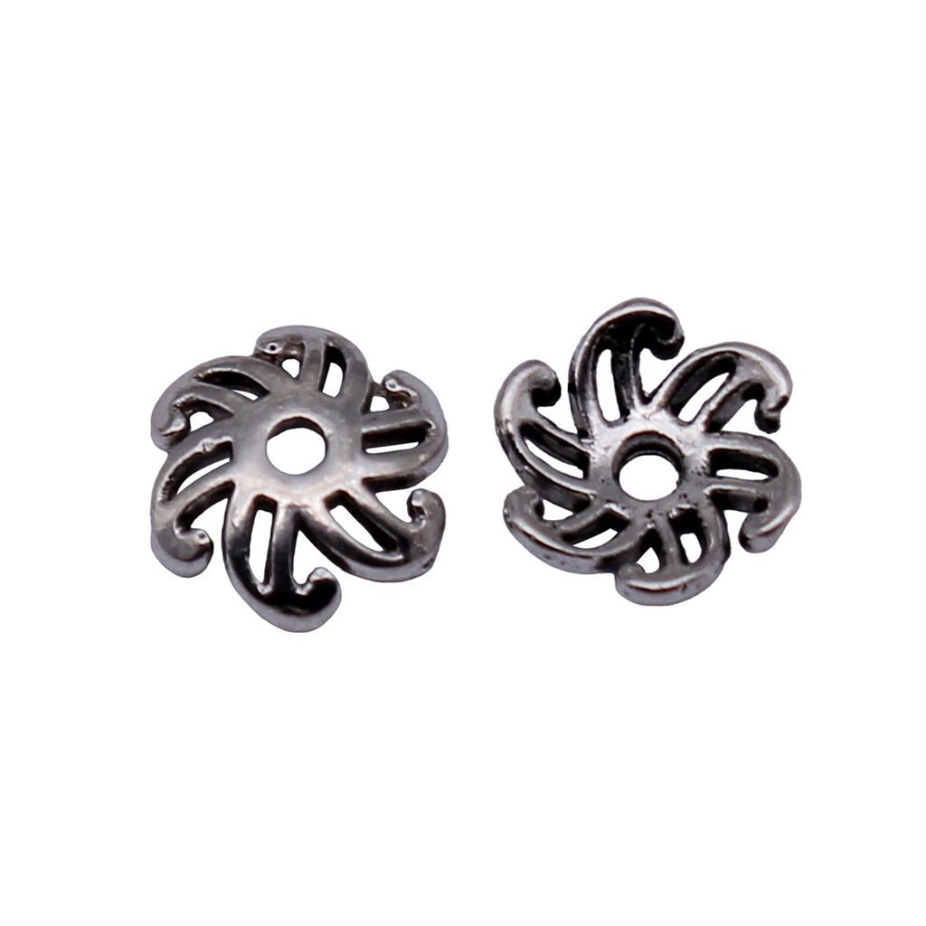 Multi Color Swirl Flower Bead Caps Spacer Beads For Jewelry Making Components