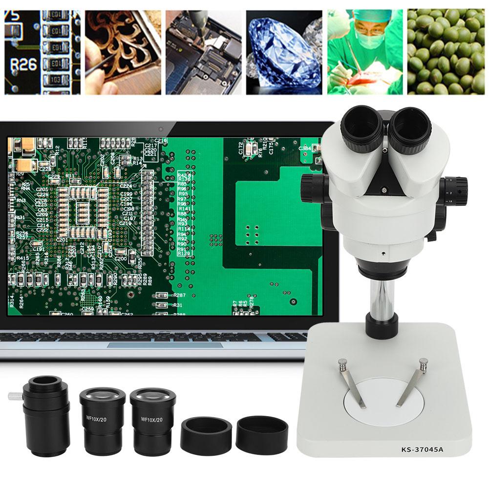 Trinocular Stereoscopic Electron Microscope Adjustable Magnification Laboratory Observation Tool