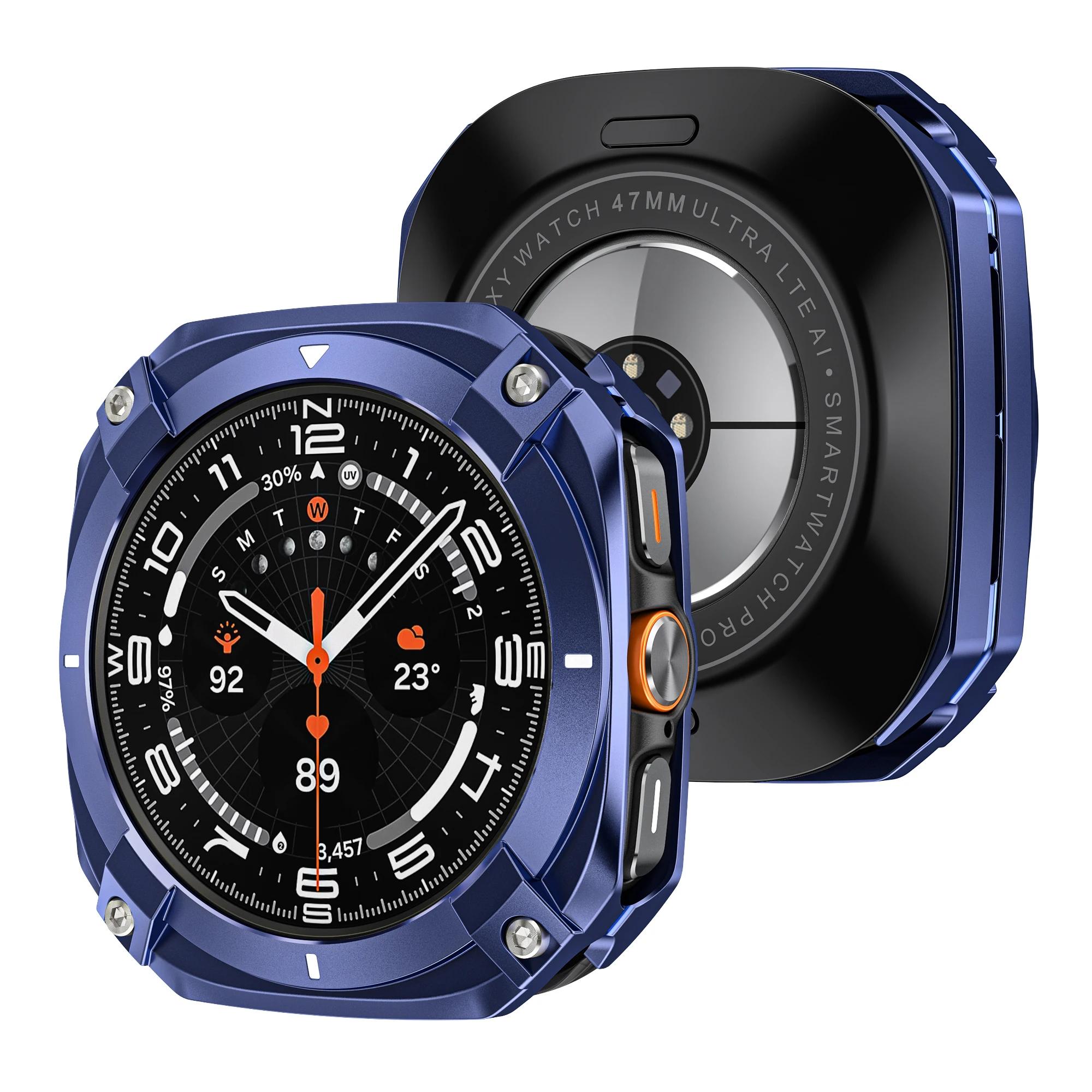 

Розкішний броньований алюмінієвий корпус для Samsung Galaxy Ultra Watch Ultra 47 мм Металева кришка Захисне скло для Samsung Galaxy 7 Ultra 47 Galaxy Watch Ultra