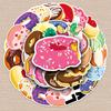 50 Original Sweet Donut Graffiti Stickers - Cute, Creative, Waterproof Decorations for Phone or Suitcase.