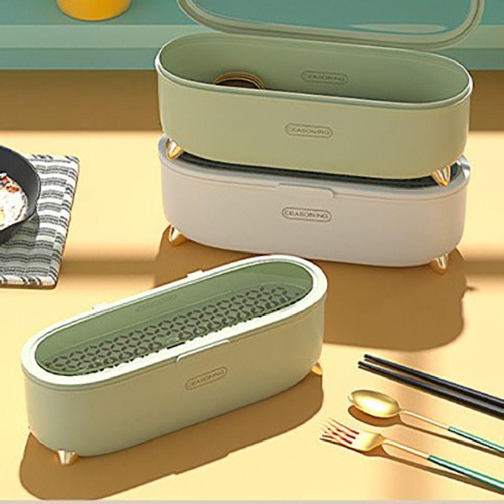 Plastic Chopstick Organizer With Drain Tray Cutlery Storage Box High Quality Chopstick Box