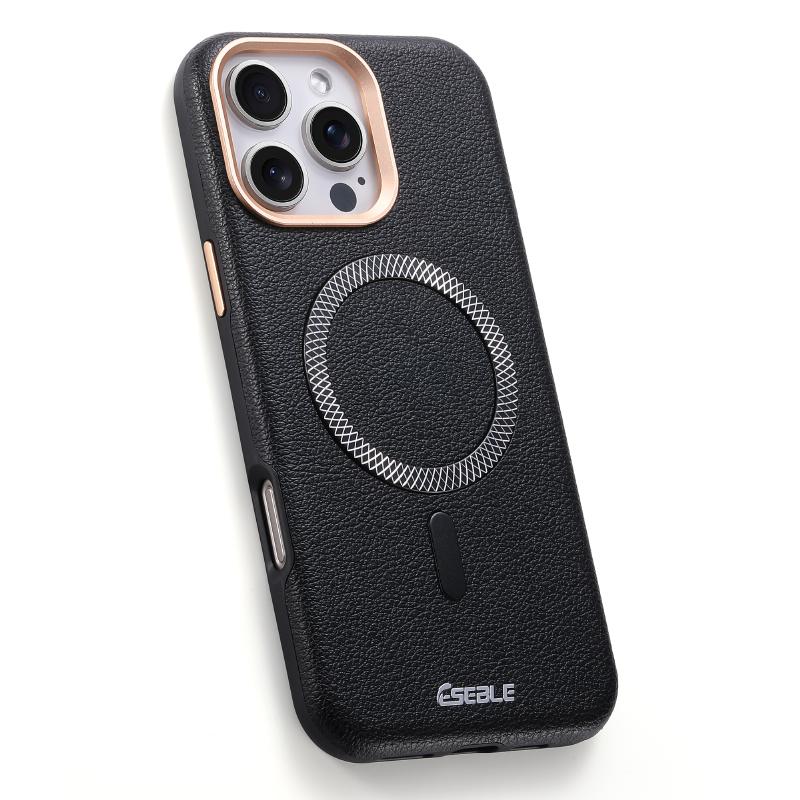 New Luxury Solid Color Leather For Magsafe Magnetic Shockproof Phone Case For iPhone 17 Pro Max 15 13 14 16 Pro Max Bumper Cover
