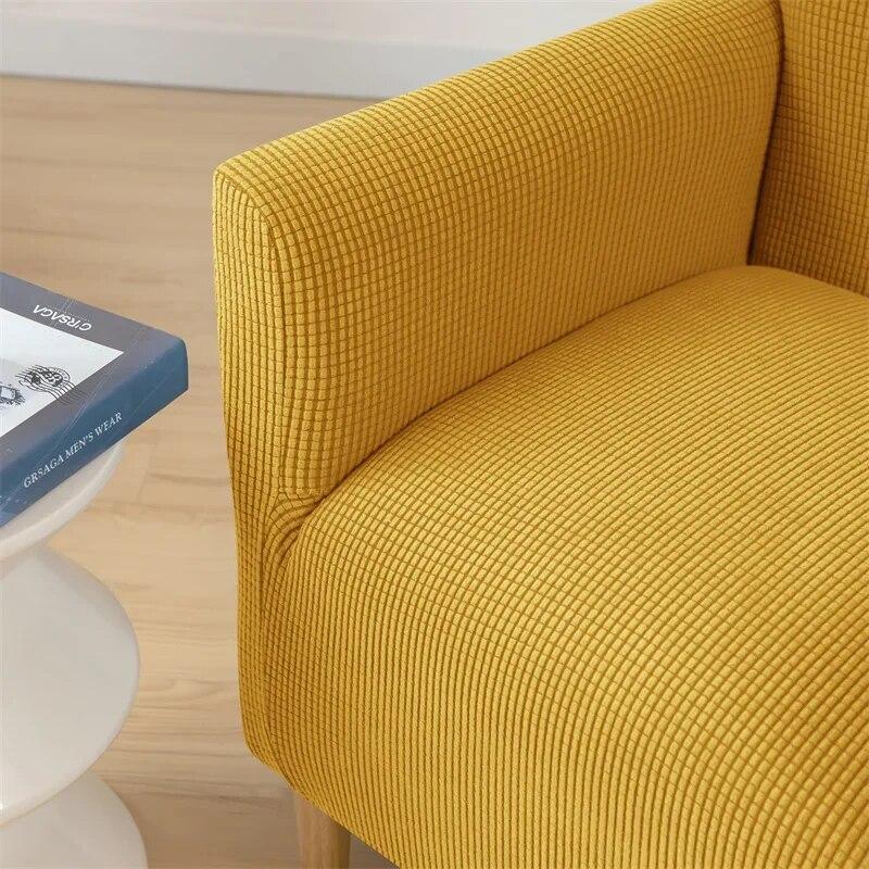 Polar Fleece Armchair Cover Elastic All-inclusive Single Sofa Slipcovers for Living Room Stretch Tub Club Chairs Protector Case