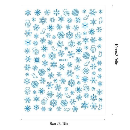 1/2Pcs Colorful Snowflake Nail Art Sticker Self-adhesive DIY