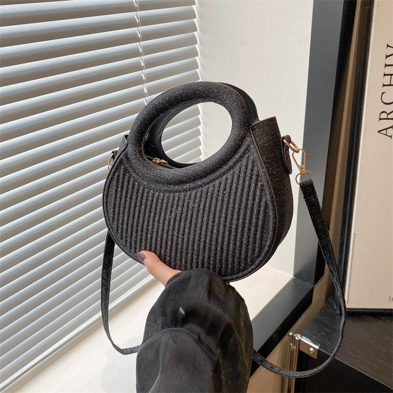 Solid Color Thread Design Shoulder Bags for Women Persality Ladies Handbag Purse Versatile Female Crossbody Bag Evening Clutch чёрный 2690₽