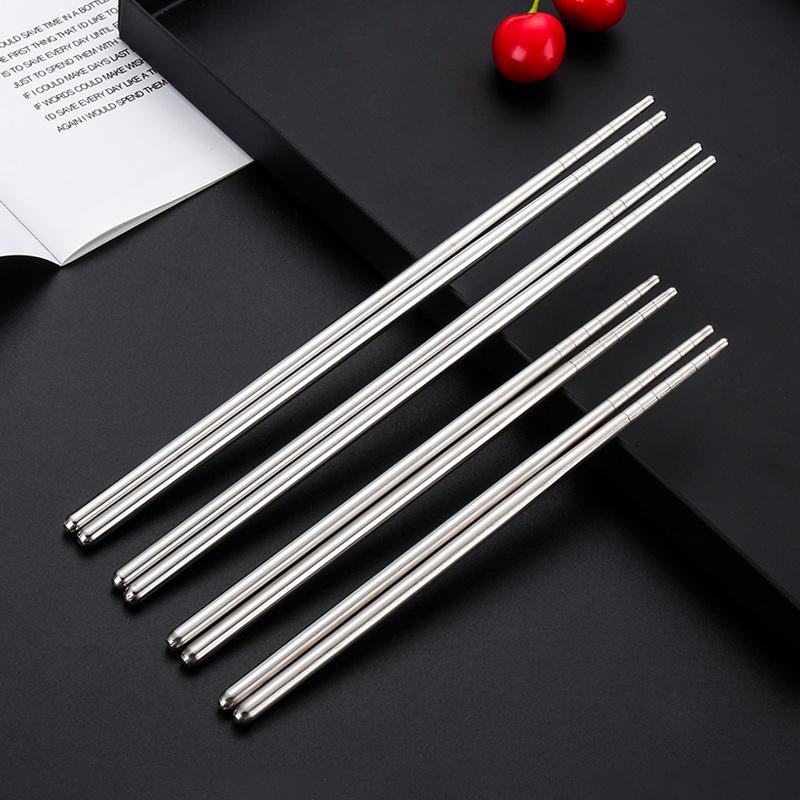 Non-slip Stainless Steel Chopsticks: Hollow, Anti-scald, Suitable for Children & Adults, Customizable Design