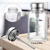 2pcs 80 Ml Clear Pump Dispenser Bottle with Metal Flip Cover Glass Nail Polish Remover Push Down Dispenser Bottle Refillable Push Down
