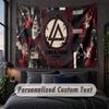 Custom Name Text Tapestry,Linkin Park Decorative Wall Hanging, Background Tapestry For Home Bedroom