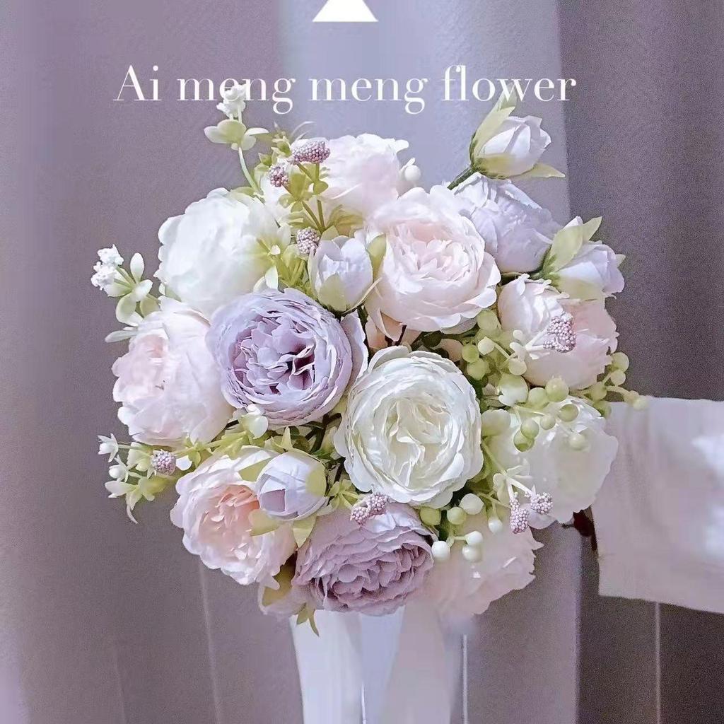 Koreanischer Waldstil Braut-Handstrauß für Hochzeit oder Foto-Requisiten