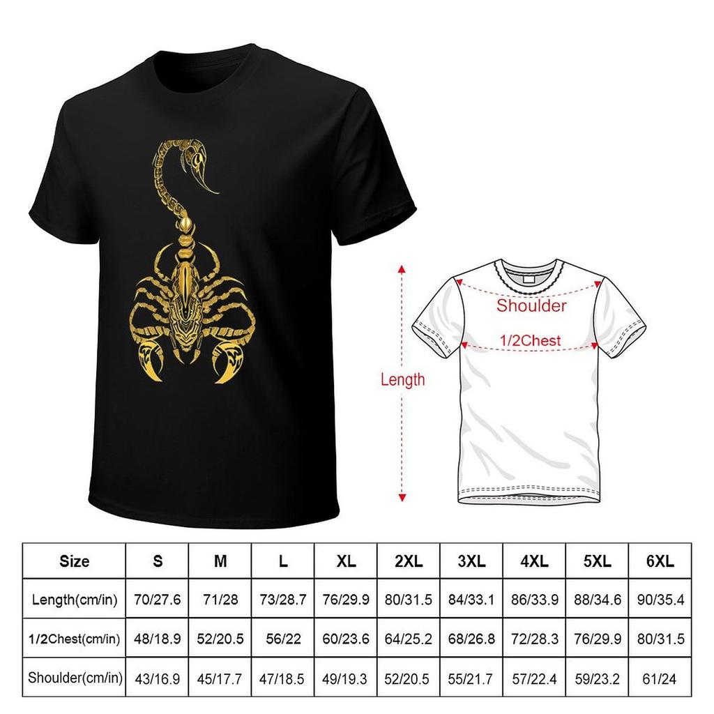 golden scorpion TShirt Personalized tshirt Luxury man mens white t shirts