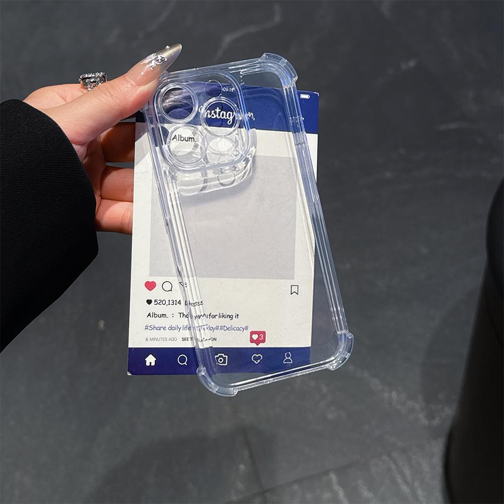 Luxusní nárazuvzdorné průhledné měkké pouzdro pro iPhone 16 13 15 Pro Max Samsung S25 S23 Ultra A35 A16 A54 Redmi 13C Note 12 Pro Moto G52 Bumper Cover