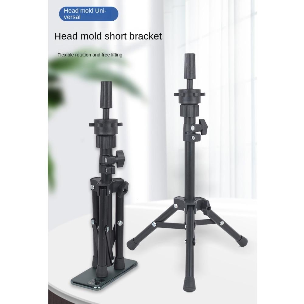 Portable Salon Hairdressing Tripod False Head Holder Training Head Holder  for Making Wigs