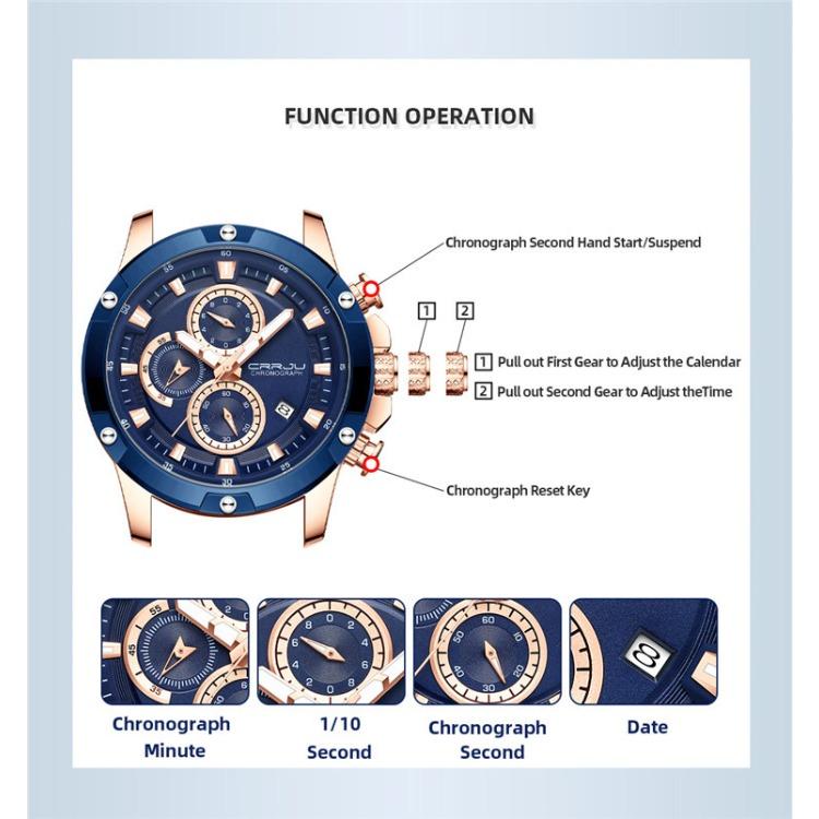 CRRJU-2298 New Men's Watch Casual Personality Watch Fashion Popular Student Watch