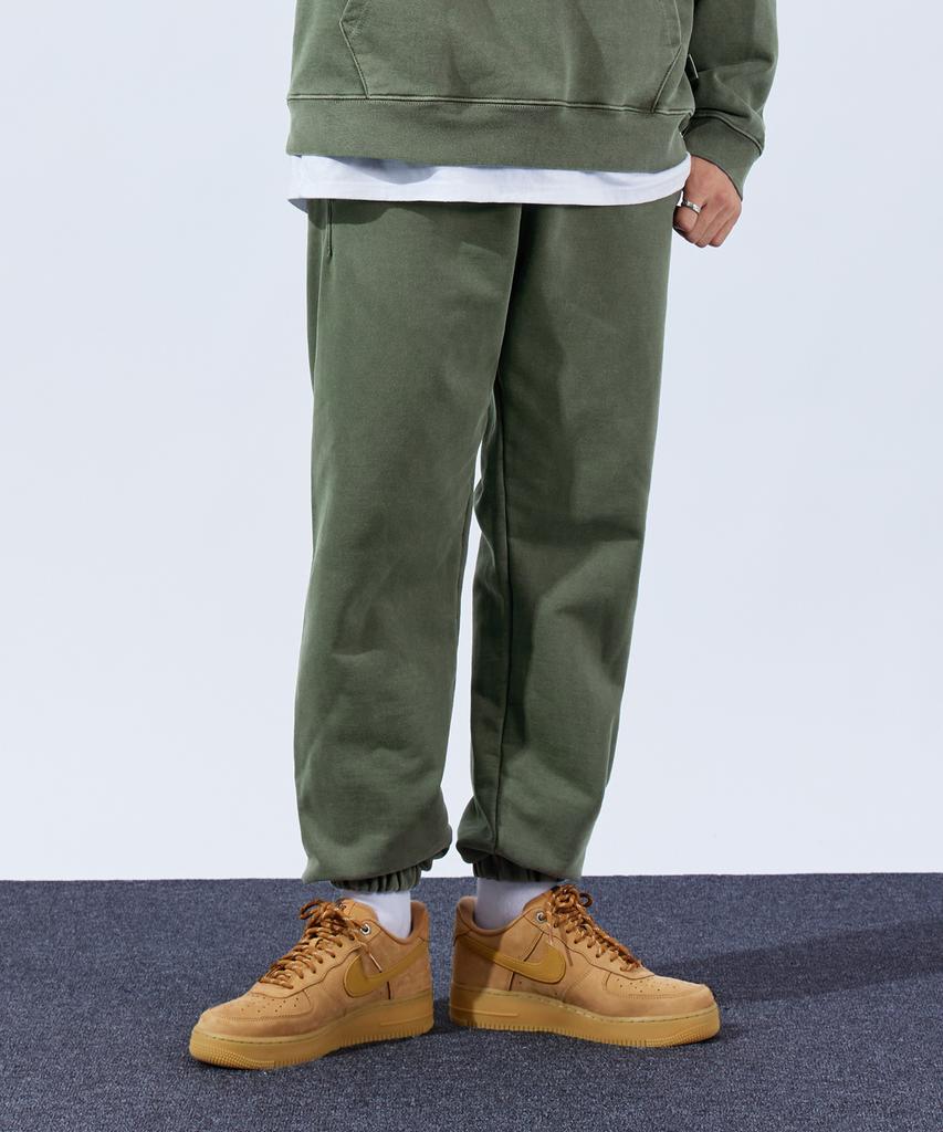 TOPBOY Heavy Duty Pigment Elastic Banding Jogger Pants Light Khaki