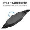 ELECOM Headset Microphone 4 Pole Binaural Overhead 1.8m HS-HP22TBK