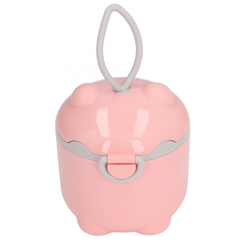 Baby Food Containers Large Pink Safe PP Material Sufficient Capacity Compact Portable Cute Style Powder Dispenser