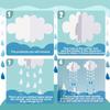 6pcs 3D Cloud Hanging Decorations Paper Artificial Clouds and Raindrop Props Ceiling Decor Ornaments for Ceiling DIY Wedding