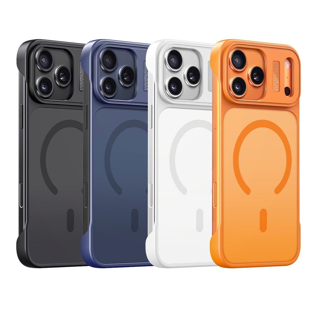 Frameless AG Matte For Magsafe Magnetic Phone Case For iPhone 17 16 Plus 15 14 13 12 11 Pro Max Wireless Charging Hard PC Cover